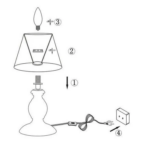 Интерьерная настольная лампа Globo Metalic 21693