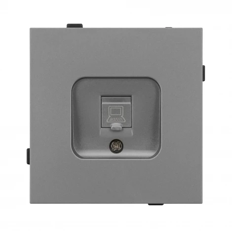 Механизм компьютерной розетки SCT-TENDO-MPC1-PL-GR (RJ-45, CAT6) (Arlight, Графитовый) 054105