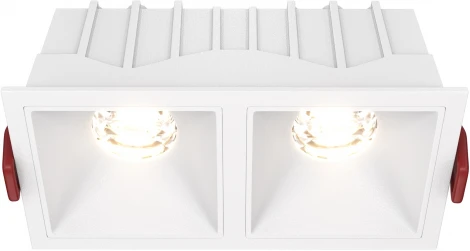 Встраиваемый светильник Alfa LED 3000K 2x10Вт 36° Dim Triac Maytoni Technical DL043-02-10W3K-D-SQ-W (220V)