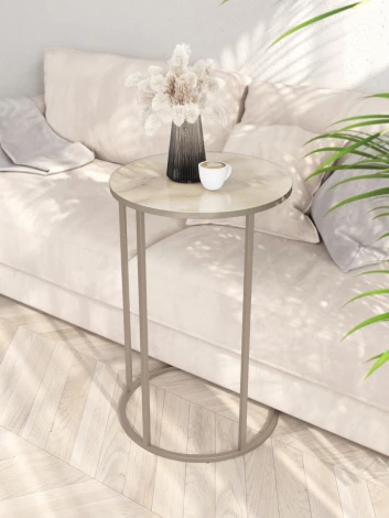 Стол придиванный Калифорния Остин УФ бежевый оникс 3809478104