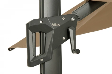 "Римини" зонт уличный 3х4м на боковой алюминиевой опоре, тент бежевый 4SIS TA010-Super-3х4m beige