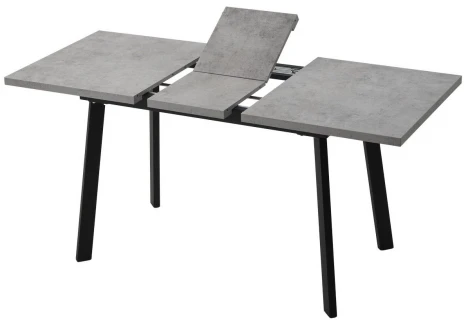 Стол КАНЗАС 120 БЕТОН ЧИКАГО св.серый / Черный каркас M-City 64604
