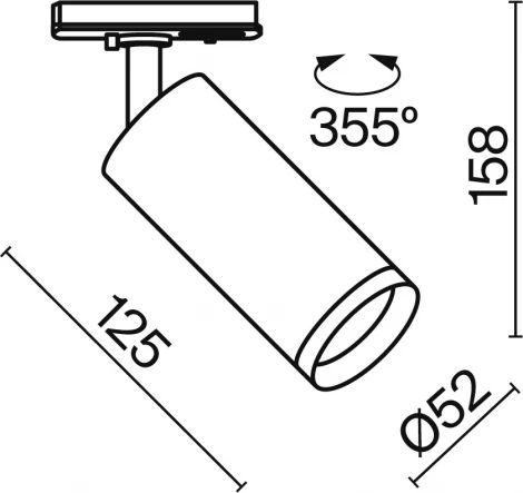 Трековый светильник Focus Led Unity 3000K 12Вт 50° (однофазный) Maytoni Technical TR021-1-12W3K-W-W (220V, круглые)