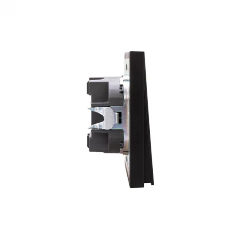 Выключатель двухклавишный с подсветкой 10А с/у антрацит Kranz Strong KR-78-0714-5