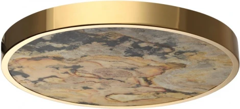 Настенно-потолочный светильник Odeon Light Bergi 5079/40L зол/серо-бежевый/металл/натур.камень/акрил с переключ.цветов.темпер. LED 40W 3000К/4000K/6000K (220V, круглые)