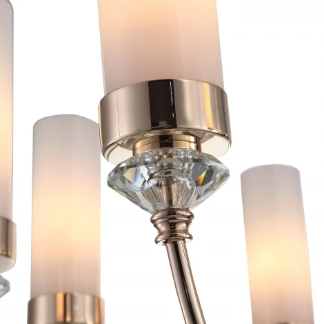 Потолочная люстра на штанге ST Luce Элегра SL1402.253.10 Золото/Белый E14*10 40W