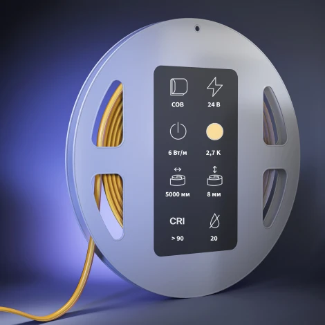 Светодиодная лента Ультра 24В COB 6Вт/м 2700К 5м IP20 Maytoni Led Strip 201285