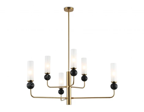 Потолочная люстра на штанге с мрамором Ambrella Ceramo Modern LH53263