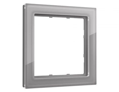 Рамка на 1 пост (сталь стекло закаленное натуральное) Ambrella Volt SIGMA SF350501