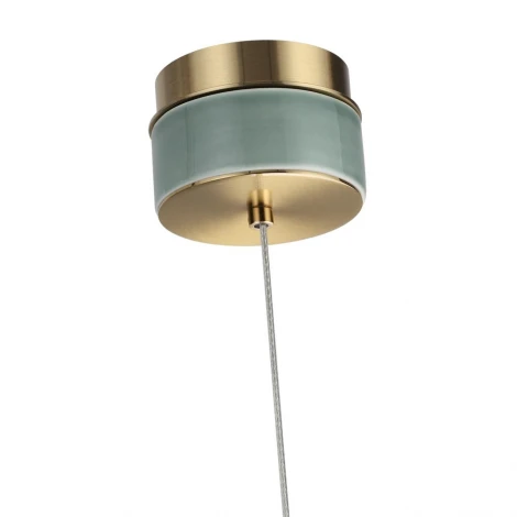 Подвесной светильник светодиодный Odeon Light Lulu 5452/6L светлая бронза/зеленый/металл/керамика/акрил LED 6W 3000K