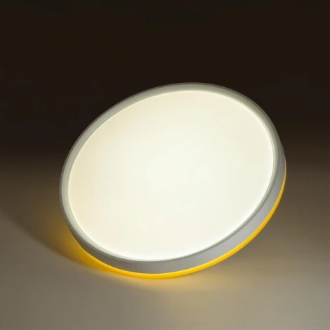 Настенно-потолочный светильник Sonex Kezo Yellow 7709/EL пластик/желтый LED 70Вт 3000-6000К D500 IP43 пульт ДУ (220V, круглые)