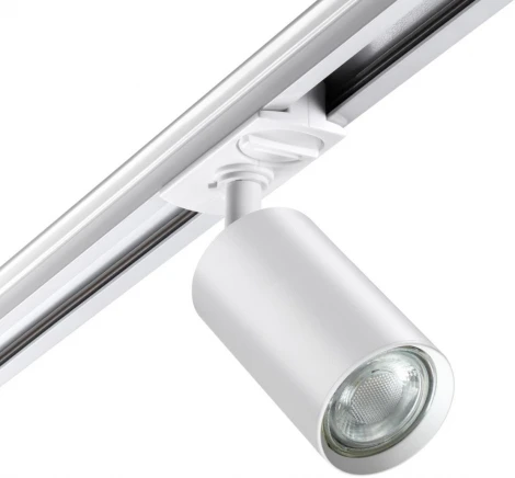 Трековый светильник Novotech Pipe 370964 PORT белый однофазный трехжильный GU10 50W 220V (круглые)