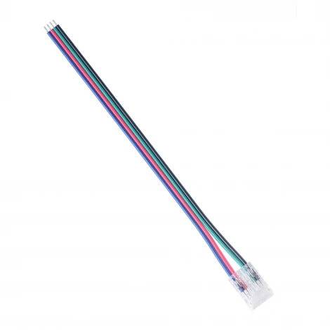 Коннектор прокалывающий 4 pin, для подключения RGB LED ленты 10мм, тип COB, IP20 длина провода 150мм Apeyron 09-119