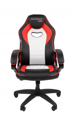 Кресло Chairman game 16 Россия экокожа черный/красный/белый 7213482