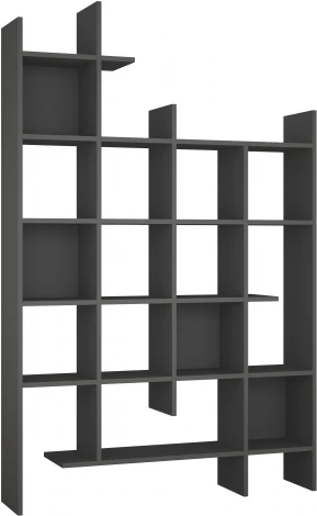 Стеллаж Прямые MANCO BOOKCASE (ЛДСП/Темно-серый) LEVE