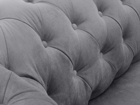 Диван Chesterfield ОГОГО (арт.344553), (Ткань/Серый)