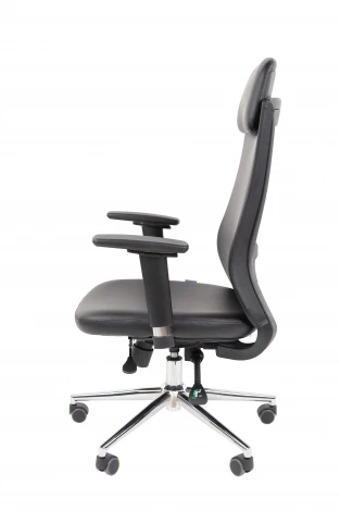 Офисное кресло Chairman 500LUX Россия экокожа черный 7184480