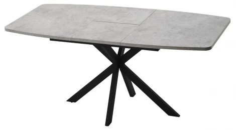 Стол АРИЗОНА 130 БЕТОН ЧИКАГО СВ.СЕРЫЙ / Черный каркас M-City 64606