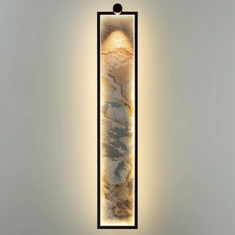 Настенно-потолочный светильник со спотом Odeon Light Stoflake 5078/30WL черн./серо-беж./металл/натур.камень/акрил LED 30W 3000K (220V)