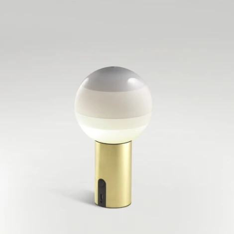 Настольная лампа Dipping Light Portable белый-матовая латунь Marset A691-453-3515-27K (085723)