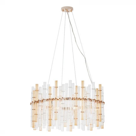 Подвесная люстра Arte Lamp Crystalla A4111LM-16GO (220V, на тросе, круглые)