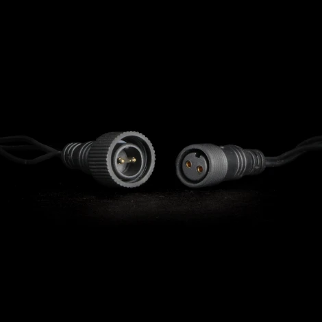 Гирлянда Нить 10м Красная 220В, 100 LED, Провод Черный Каучук, IP65