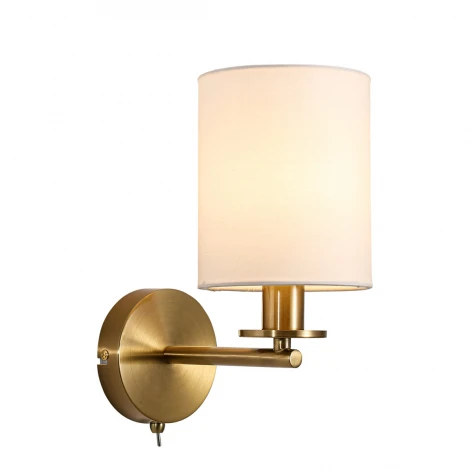Бра Lumion Eclate 8412/1W латунь/белый, металл/текстиль Е14 40W 220V