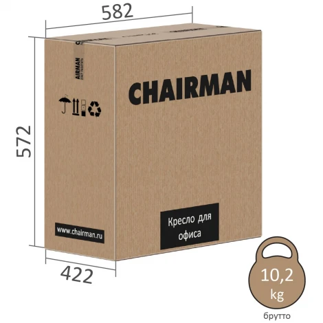 Офисное кресло Chairman 606V Россия TW-04 серый 7169992