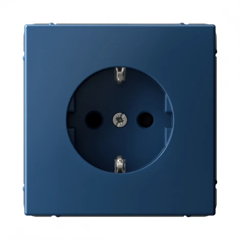 Розетка с заземлением и шторками (аквамарин) Systeme Electric GAL001145S