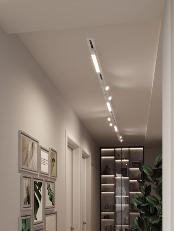 Трековая система в сборе встраиваемая однофазная 220V Hesby Lighting Skylite №5 HSBL_kompl_S005_VI4W4K