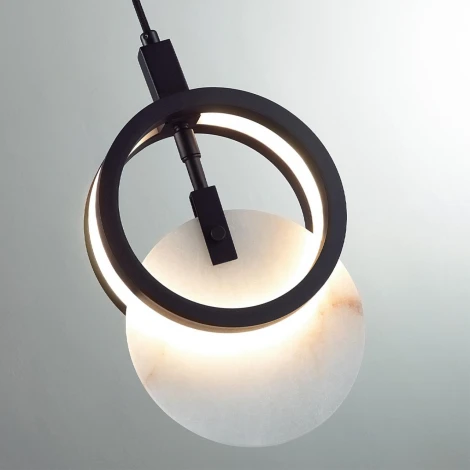 Подвесной светильник Odeon Light Mercury 5422/17L черный/металл/алебастр LED 17W 3000K (220V, на проводе)