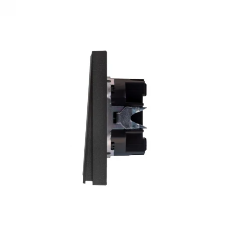 Выключатель двухклавишный 10А с/у графит Kranz Strong KR-78-0706-6