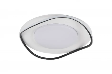 Потолочная люстра светодиодная Natali Kovaltseva INNOVATION STYLE 83141 с пультом ДУ, моб. приложением 120W, бело-чёрный, LED (регулировка яркости, 220V)