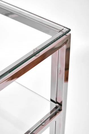 Консольный стол AllConsoles 2051-CS clear зеркальный хром