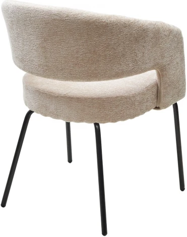 Стул M-City SNUG 3018-10 бежевый, шенилл / черный каркас