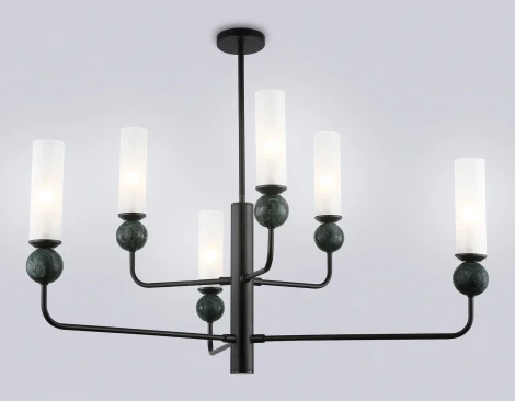 Потолочная люстра на штанге с мрамором Ambrella Ceramo Modern LH53274