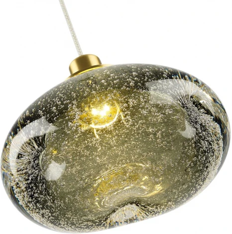 Подвесной светильник Odeon Light Mela 7045/4L зеленый/бронз/металл/стекло LED 4W 3000K 220V (на проводе, круглые)