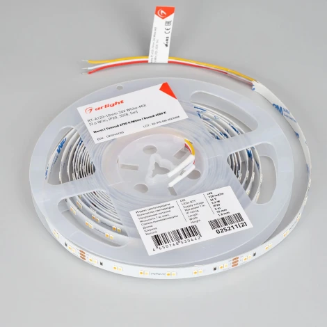 Светодиодная лента UL-A120-10mm 24V White-MIX (9.6 W/m, IP20, 5m) (Arlight, Изменяемая ЦТ) 025211(3)