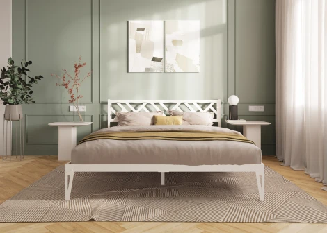 Кровать КМД 47 АЙРИС 1600, белый Форвард 102367