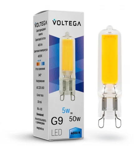 Светодиодная лампа Voltega Simple 7182 Capsule 5W 4000K G9