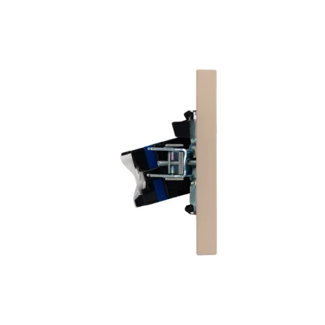 Розетка компьютерная двойная RJ45+RJ45 кат6 с/у шелк Kranz Strong KR-78-0725-8