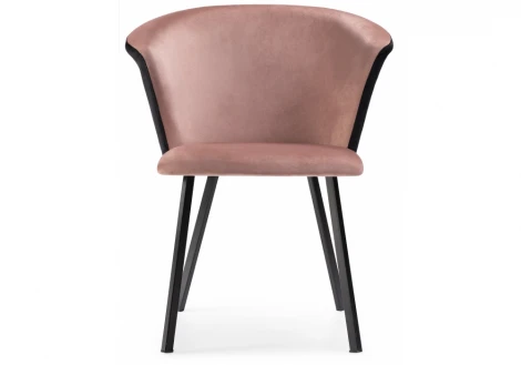 Обеденный стул на металлокаркасе Woodville Gema black / pink / black 11990