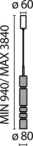 Подвесной светильник Maytoni Ordo MOD272PL-L12BS3K (LED, 220V, на проводе, круглые)