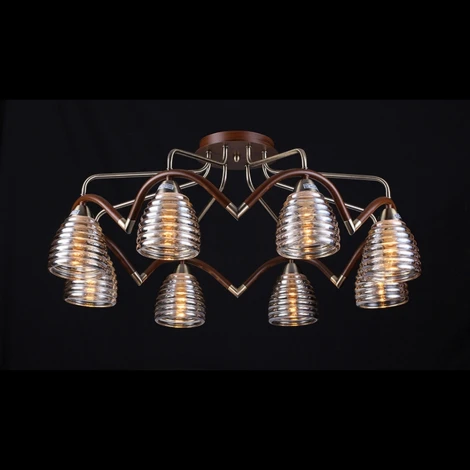 Потолочная люстра Natali Kovaltseva 10801 10801/8C WALNUT