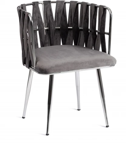 Комплект (софа + 2 кресла) CEZAR (mod. 2212) Tetchair (Серый,Хром).