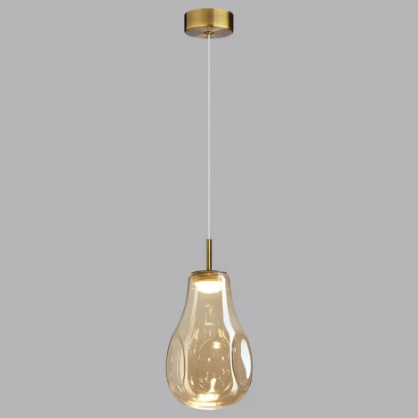 Подвесной светильник Odeon Light Nave 5098/4L античн.бронза/янтарный/металл/стекло LED 4W 4000K (220V, на проводе)