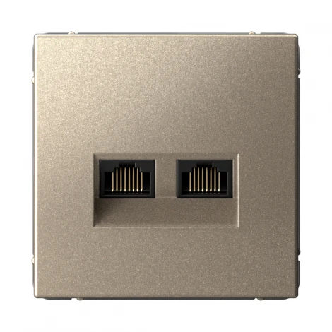 Розетка Ethernet RJ-45 двойная (шампань) Systeme Electric GAL000588