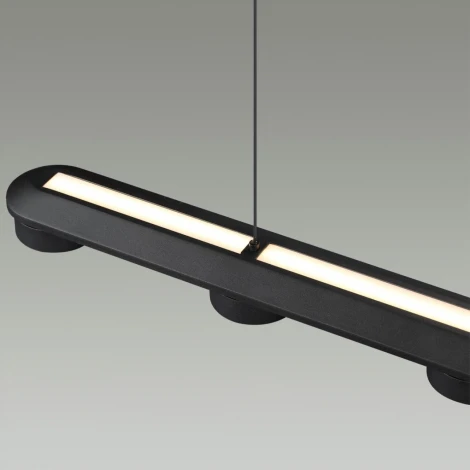 Подвесной линейный светильник Odeon Light Turman 6631/64L HIGHTECH металл/черный/акрил IP20 LED 64W 1667Лм 3000K 220V (на проводе)