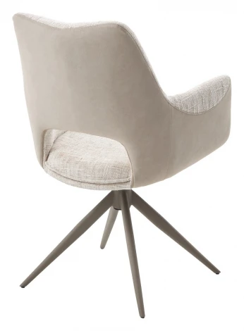 Стул ДАВЕН (DAVEN) 360 град, цвет КРЕМОВЫЙ RIELY-111 / G1038-101, ткань / ЛАТТЕ каркас, ®DISAUR M-City 64678
