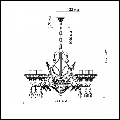 Подвесная люстра Odeon Light Nomena 2881/7